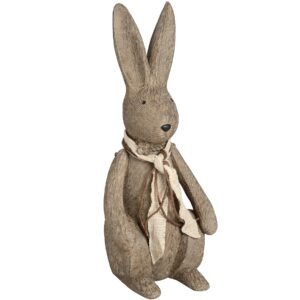 This Large Winter Bunny Rabbit is a very cute yet stylish object to have in the home. It also sits beautifully with its smaller companion.