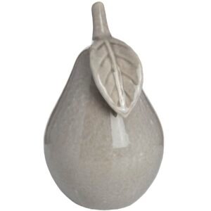 This is the Antique Grey Ceramic Pear. Create a decorative display with this handcrafted ceramic pear - a great accessory for your home