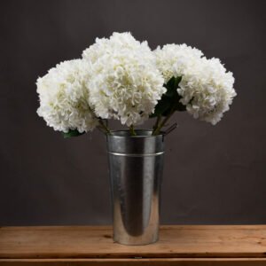 This is the Oversized White Hydrangea. A single pure white hydrangea stem