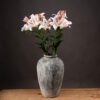 Meticulously detailed petals grace this lifelike Stargazer Lily stem