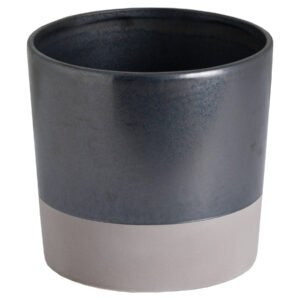 The Large Metallic Grey Ceramic Planter is a stylish item featuring a contemporary style. This product is made with a simplistic and minamilist design that would make an attractive feature for many interiors. The metallic feature of this item ensures it is on trend and in style