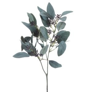 earthy beauty of nature into your space with the Seeded Eucalyptus Stem. The delicate