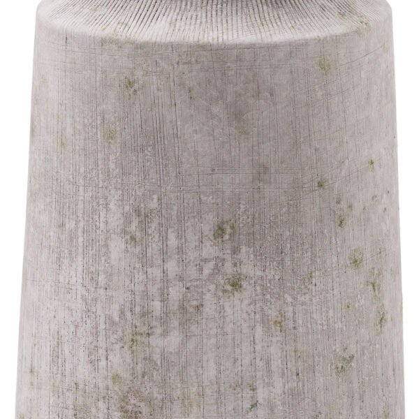 this stone-effect urn vase channels contemporary design with an organic twist. The richly detailed surface treatment creates an authentic weathered appearance that adds depth and character to any display arrangement. Each piece showcases subtle variations in the stone-like finish