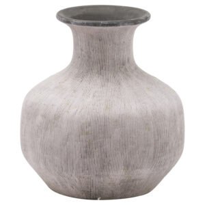 This is the Bloomville Squat Stone Vase. A wonderfully earthy and neutral piece that will hold broad appeal. Timeless