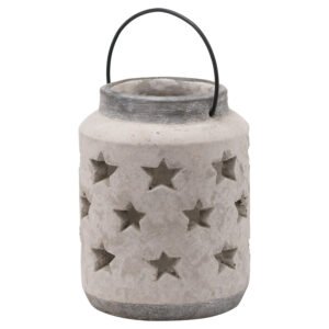 This is the Bloomville Large Stone Star Lantern Vase. A wonderfully earthy and neutral piece  that will  hold broad appeal. Timeless