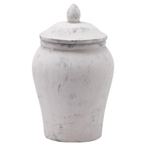 This is the Bloomville Stone Ginger Jar. A wonderfully earthy and neutral piece  that will  hold broad appeal. Timeless