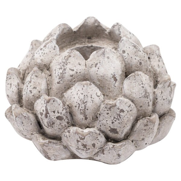 Bring the serene beauty of nature into your home with this Large Stone Effect Acorn Tea Light Holder. Crafted with meticulous attention to detail