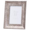 Convex Matt Silver 5x7 Frame. This sophisticated frame features a unique convex profile and a distressed silver finish