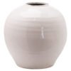 This is the Garda Glazed Regola Vase. A crackle glazed ceramic with wonderful character and a popular cream colourway that will set off any number of flower arrangements to perfection. This round vase is perfect for longer stemmed flowers and foliage