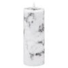 This 3 x 8 real wax battery operated pillar wick candle is perfect for decorating your home or adding the finishing flourish to a venue. The marble finish to this candle will look fantastic in contemporary styled interiors and adds a unique quality to each piece. Candles are the simplest way to create a warm atmosphere. The amber LED flame flickers gently to imitate the effect of a real flame but without the messy wax