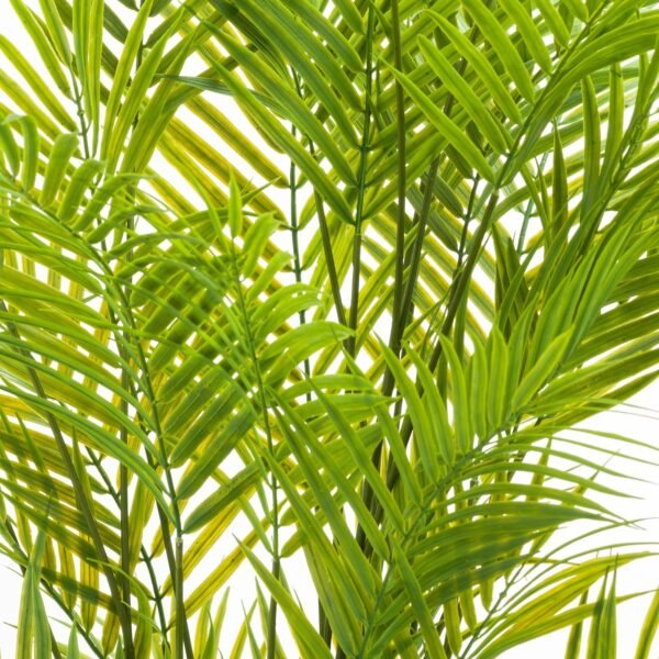 this luxurious faux palm presents an ideal solution for spaces where live plants struggle to thrive. The meticulous attention to design is evident in every frond