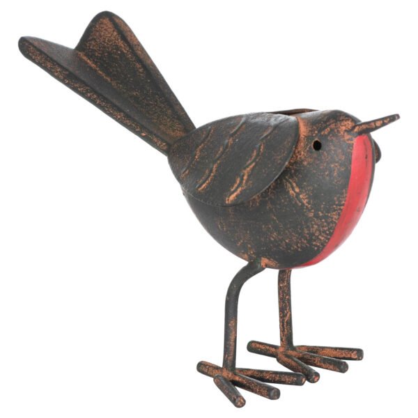 An adorable ornament with a reclaimed metal look which will add some eclectic charm to whichever room you choose to perch it. The perfect finishing touch for a book case or sideboard.