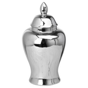 This is the Chrome Ginger Jar. This stylish