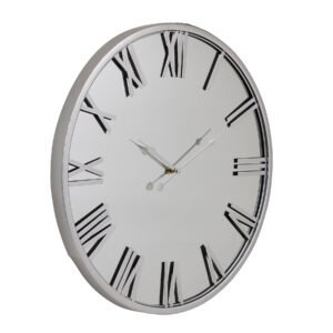 The Mayer Mirrored Wall Clock blends classic grandeur with modern sophistication. Bold Roman numerals frame the reflective mirrored face