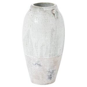 This is the Ceramic Dipped Amphora Vase. This vase has a traditional