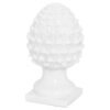 Discover a captivating decorative piece featuring an exquisite crackle glaze finish that adds sophisticated texture and visual interest to any space. This pristine white acorn ornament showcases artisanal detailing with its subtly distressed surface