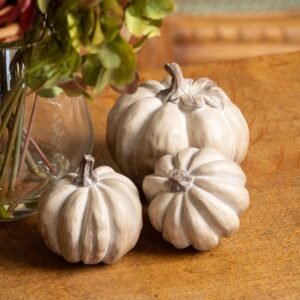 rustic appeal that resonates with customers seeking authentic autumn décor. These decorative pumpkins offer endless styling possibilities - arrange them in the Tiber Stone Ceramic Vase for a dramatic centerpiece