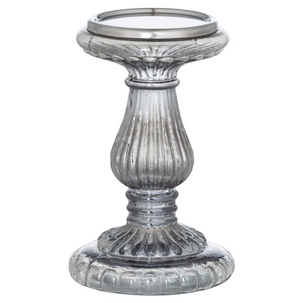 Immerse your customers in refined elegance with our Smoked Midnight Small Candle Pillar. This exquisite piece marries classic design with contemporary allure