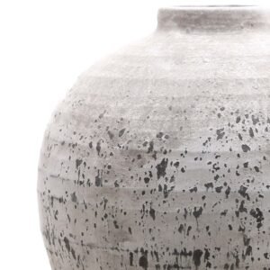 this stone ceramic vase brings unmatched versatility to any interior space. Its clean lines and neutral stone finish create a perfect backdrop for both artificial and fresh arrangements