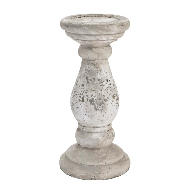 Elevate your home decor offering with this exquisite large stone ceramic candle holder. Standing an impressive 34cm tall