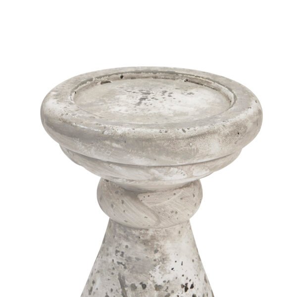 its weathered finish and intricate detailing exude rustic charm. Designed for use with LED faux candles