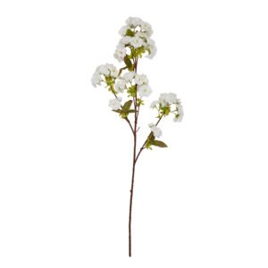 creating an illusion of freshly-picked spring blossoms. The pristine white coloration provides a refreshing aesthetic that brightens any space while maintaining year-round visual appeal without maintenance concerns. For retail environments