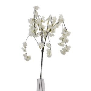 Embrace the splendor of Japanese-inspired floristry with this exceptional white cherry blossom stem