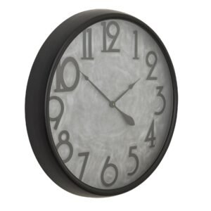 This is the Soho Concrete Effect Large Clock. A contemporary timepiece with a textured cement face complete with striking