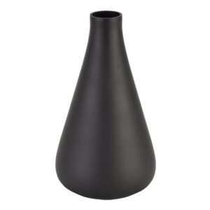 This Black Glass Vase has a tactile