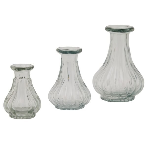 it creates a harmonious trio perfect for retail display opportunities. The vase's clean lines and precise angles reflect current interior trends while maintaining broad market appeal. For maximum visual impact