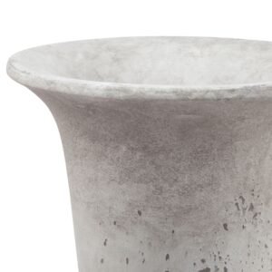 this sleek and stylish stone effect urn is everything an entryway needs for instant wow-factor. Display it as is or fill with faux florals to make a lasting impression. Matching larger size urn available.Please note