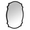 This is the Matt Black Ornate Curved Mirror