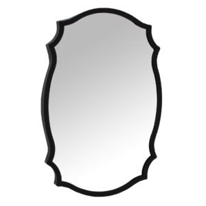 This is the Matt Black Ornate Curved Mirror