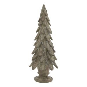 This majestic spruce tree sculpture stands as a pinnacle of decorative artistry