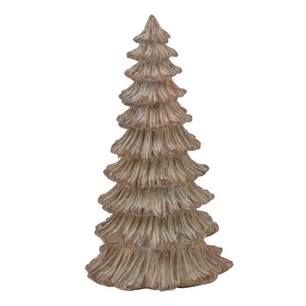 Embrace the pristine allure of this miniature pine tree sculpture