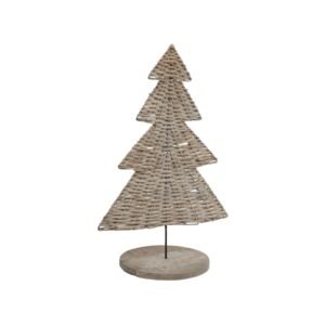 This charming wicker tree ornament exemplifies rustic refinement through its thoughtful design and artisanal crafting technique. The natural woven texture creates an appealing interplay of light and shadow