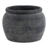 Embrace interior design sophistication with this stunning Amalfi Grey Rimmed Large Plant Pot