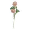 Bring the timeless charm of an English garden indoors with our exquisite faux pink ranunculus stem. This meticulously crafted Ranunculus asiaticus replica boasts delicate