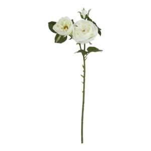 Exquisite craftsmanship meets timeless elegance in our White Charity Rose from The Natural Garden Collection. This lifelike Rosa x alba 'Semiplena' replica boasts delicate