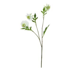 Bring botanical precision to your floral displays with this remarkably authentic scabious stem in pristine white. Each petal demonstrates meticulous attention to detail