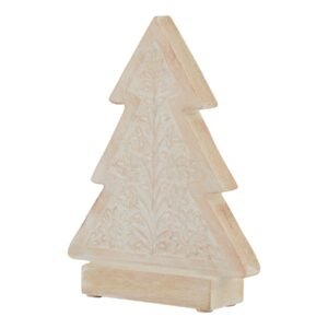 Our White Wash Collection Wooden Patterned Decorative Tree is a remarkable addition to any space. Crafted with exceptional attention to detail