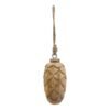 Celebrate winter's charm with this beautifully detailed wooden pine cone bauble