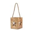 Add a celestial touch to your store with the Natural Wooden Large Star Tealight Candle Holder. Its intricate design offers rustic charm