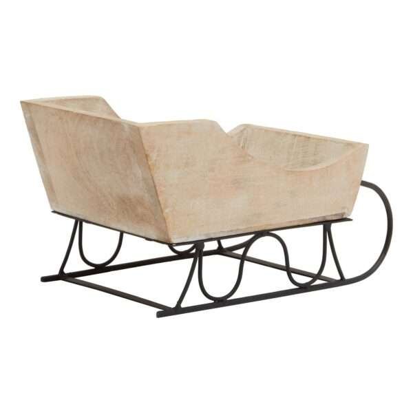 this sleigh adds rustic elegance to any interior. Perfect alongside cozy throws or festive decor