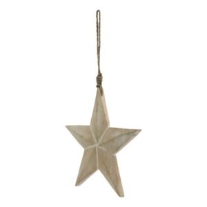 Introducing the White Wash Hanging Star Decoration—a captivating blend of rustic charm and elegance. Its exquisite white-washed finish and intricate design make it a versatile addition to any display. Perfect for pairing with natural wood accents or festive displays