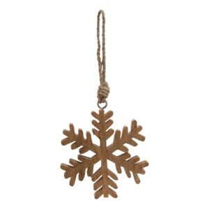 Enhance your holiday decor with our Natural Wooden Hanging Snowflake Decoration. Featuring intricate craftsmanship