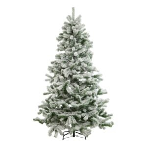 This exquisite Large Snowy Pine Tree brings the enchantment of a winter wonderland indoors. Its lush