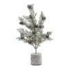 Winter enchantment manifests in this meticulously detailed miniature fir tree