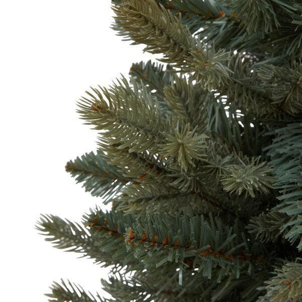 multi-hued branches that perfectly mimic a freshly harvested fir. Its convenient size and elegant black container make it ideal for adorning entryways