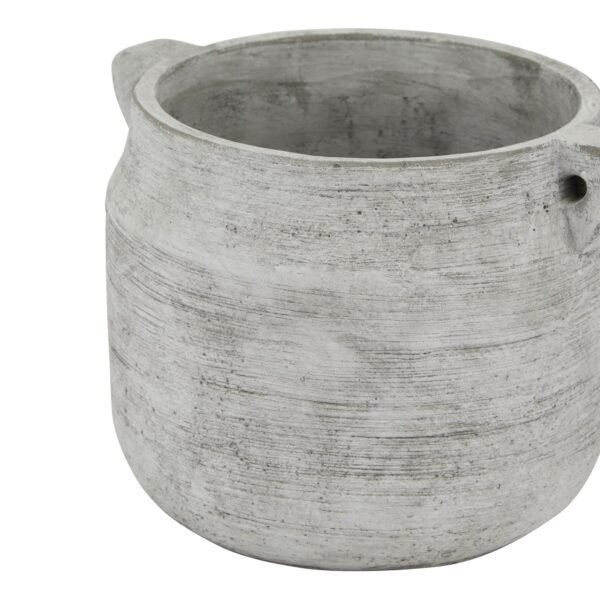 this stone hydria vessel offers unmatched authenticity and grace for your artificial floral arrangements. The weathered stone finish creates depth and character